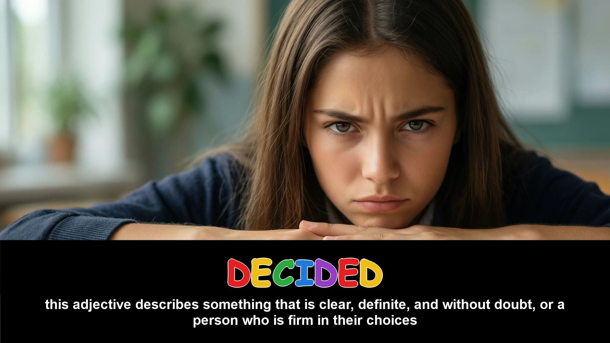 English Illustration for decided